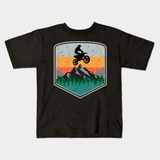 Cool Motocross Nature Design Kids T-Shirt